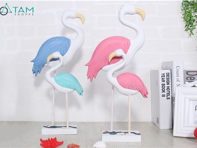 Bộ 2 con hồng hạc trang trí HH01